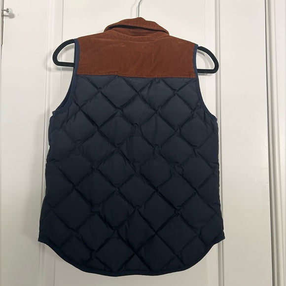 J.Crew Corduroy Collar Barn Puffer Navy Vest - Picture 3 of 3